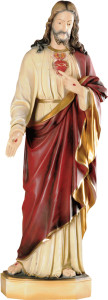 Figura Serce Pana Jezusa, materiał żywiczny, wysokość 99 cm