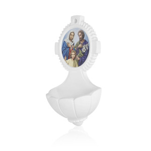 Kropielnica - św. Rodzina - św. Benedykt - Serce Maryi - Serce Jezusa - 14 cm