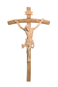 Krzyż z pasyjką, rzeźba lipowa, wysokość 40 cm