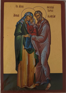 Ikona bizantyjska - Joachim i Anna, 9 x 12,5 cm