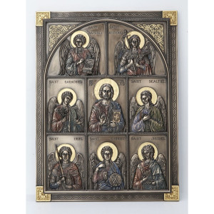 Ikona Jezus i Siedmiu Archaniołów, 31 cm x 23 cm