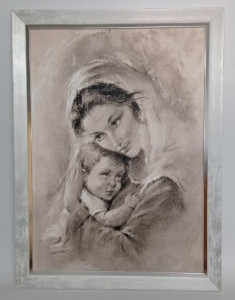 Obraz w ramie Matka Boska z dzieciątkiem, 58 x 78 cm