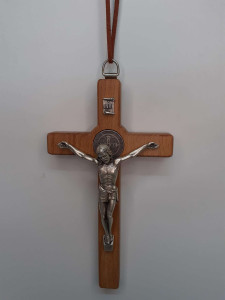 Krzyż  benedyktyński drewniany na ścianę 15cm