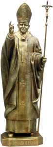 Figura św. Jana Pawła II, materiał żywiczny, wysokość 155 cm