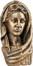 Głowa Maryi, materiał żywiczny, wysokość 27 cm