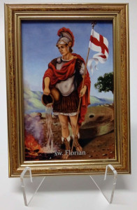 Obraz w ramie Św. Florian, 12,5 x 17,5 cm