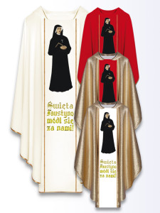Ornat z wizerunkiem św. Faustyny