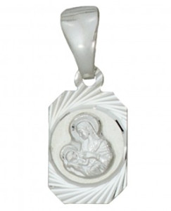 Srebrny medalik - Matka Boska Karmiąca (próba 925)