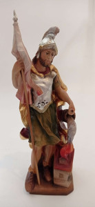 Figura św. Florian, rzeźba drewniana, wysokość 20 cm