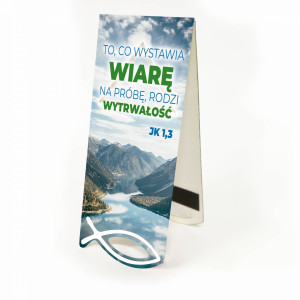 Krajobraz Sentencja - To, co wystawia wiarę...- Zakładka papierowa z magnesem