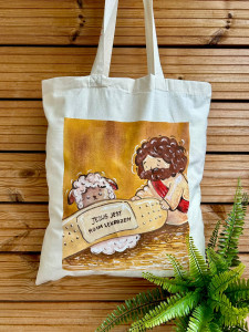 Torba bawełniana Hand Made Jezus jest moim lekarzem