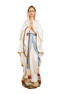 Madonna z Lourdes, rzeźba drewniana, wysokość 180 cm