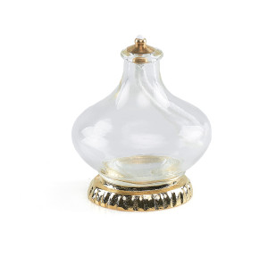 Lampa oliwna szklana z podstawą