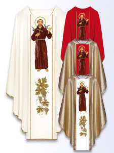 Ornat z wizerunkiem św. Franciszka z Asyżu