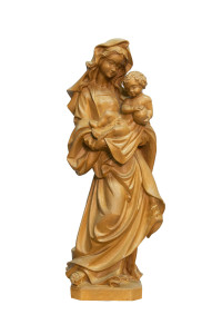 Madonna z Dzieciątkiem, drewniana rzeźba bejcowana, wysokość 50 cm