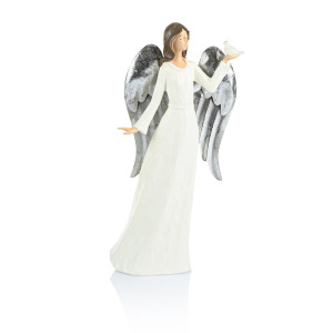 Anioł - Gołąb - 34 cm - Decorato