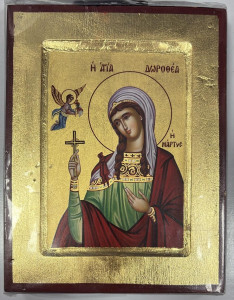 Ikona bizantyjska - Św Dorota, 18 x 14 cm