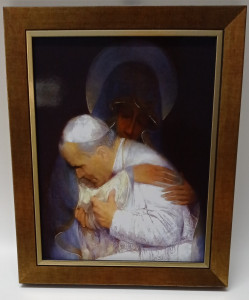 Obraz w ramie Jan Paweł II w objęciach Maryi , 25 x 30 cm