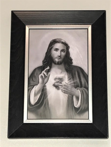 Obraz w ramie Serce Jezusa, 14 x 9 cm