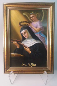 Obraz w ramie Świętej Rity, 10 x 15 cm