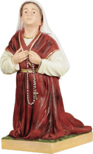 Figura św. Bernadety, materiał żywiczny, wysokość 90 cm