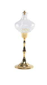 Lampa oliwna szklana „łodyga indyjska”