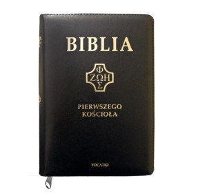 Biblia Pierwszego Kościoła, czarny z paginatorami i suwakiem 