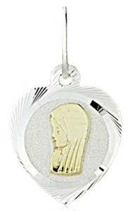 Srebrny medalik - Matka Boska Fatimska (próba 925, pozłacany)