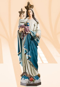 Figura Matki Bożej Królowej Świata, wysokość 100 cm