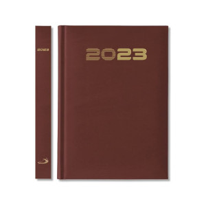 Kalendarz - terminarz A5 Standard 2023 (bordowy)