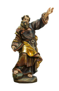 Święty Piotr, rzeźba drewniana, wysokość 60 cm