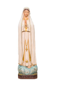 Madonna Fatimska, rzeźba drewniana, wysokość 60 cm