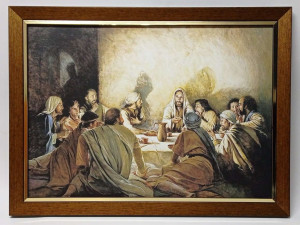 Obraz w ramie na płótnie Ostatnia Wieczerza, 51 x 40 cm  