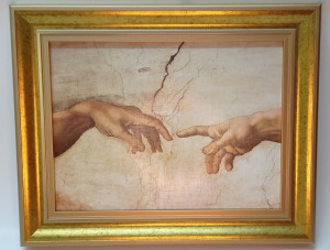 Obraz w ramie Stworzenie Adama, 40 x 50 cm