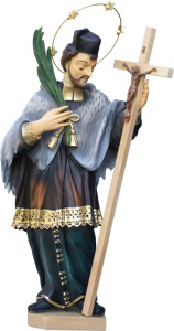 Figura św. Jana Nepomucena, materiał żywiczny, wysokość 90 cm