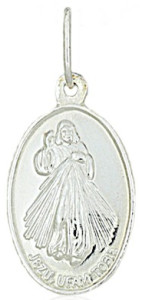 Srebrny medalik - Jezus Miłosierny (próba 925)