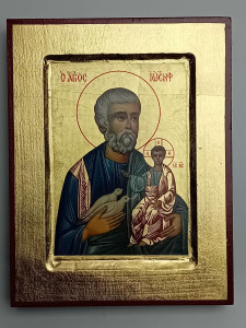Ikona bizantyjska - św. Józef, 18 x 14 cm