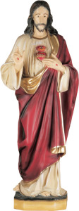 Figura Serce Pana Jezusa, materiał żywiczny, wysokość 123 cm