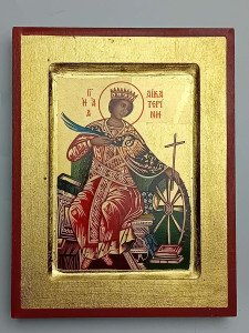 Ikona bizantyjska - św. Katarzyna Aleksandryjska, 18 x 14 cm