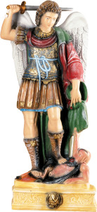 Figura św. Michała Archanioła, materiał żywiczny, wysokość 100 cm