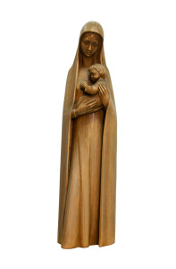 Madonna, drewniana rzeźba bejcowana, wysokość 55 cm