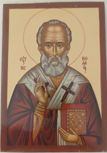Ikona bizantyjska - św. Mikołaj 9 x 12,5 cm
