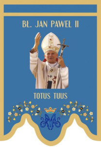 Chorągiew haftowana, św. Jan Paweł II