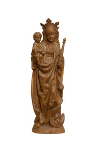 Madonna, rzeźba dębowa, wysokość 50 cm
