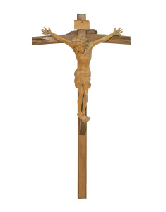 Krzyż z pasyjką, rzeźba drewniana, wysokość 30 cm