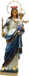 Figura Matki Bożej Wspomożycielki, materiał żywiczny, wysokość 118 cm