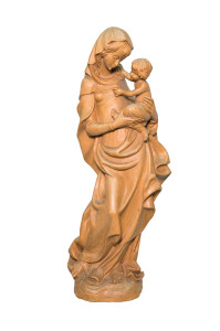 Madonna, drewniana rzeźba bejcowana, wysokość 70 cm