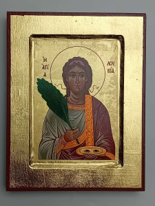 Ikona bizantyjska - św. Łucja, 18 x 14 cm