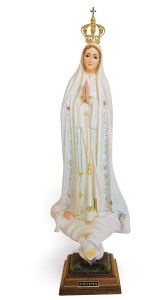 Figura żywiczna Matki Bożej Fatimskiej, wysokość 44 cm
