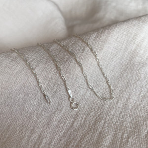 Łańcuszek srebrny rodowany  singapur 55cm